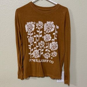 O'Neill Tan Floral Graphic Long Sleeve